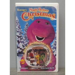 VTG 1999 Barneys Night Before Christmas VHS Video Movie 57‎ Minutes Pre-Owned